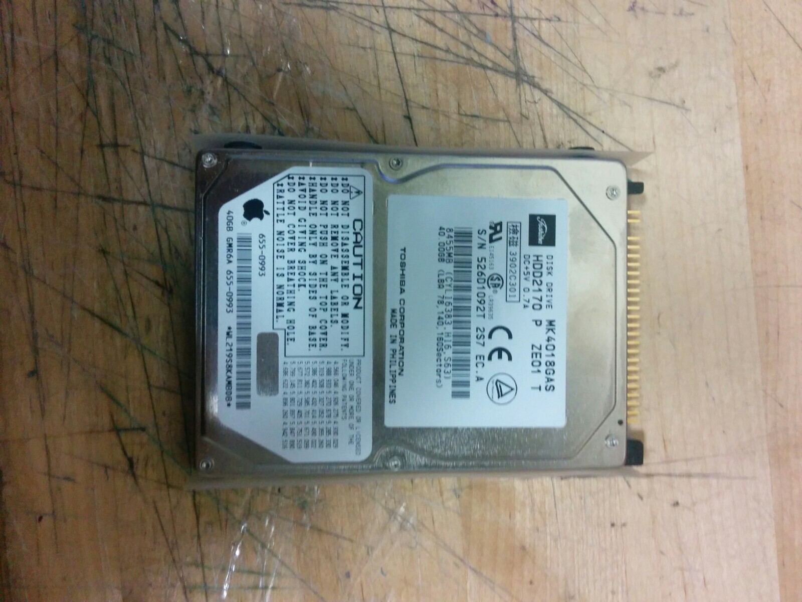 40GB Apple Laptop iBook Powerbook G4 G3 A1133 A1046 A1001 MK4018GAS 655-0993