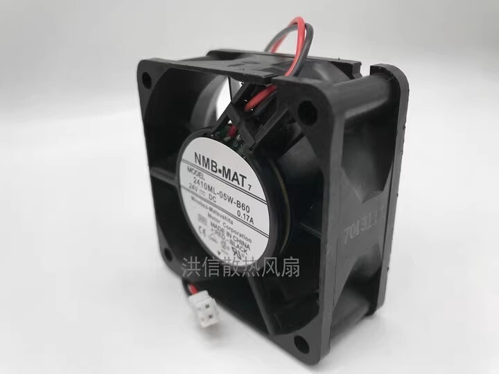 NMB 2410ML-05W-B60 6025 24V 0.17A 60*25MM 2-Pin Inverter Cooling Fan