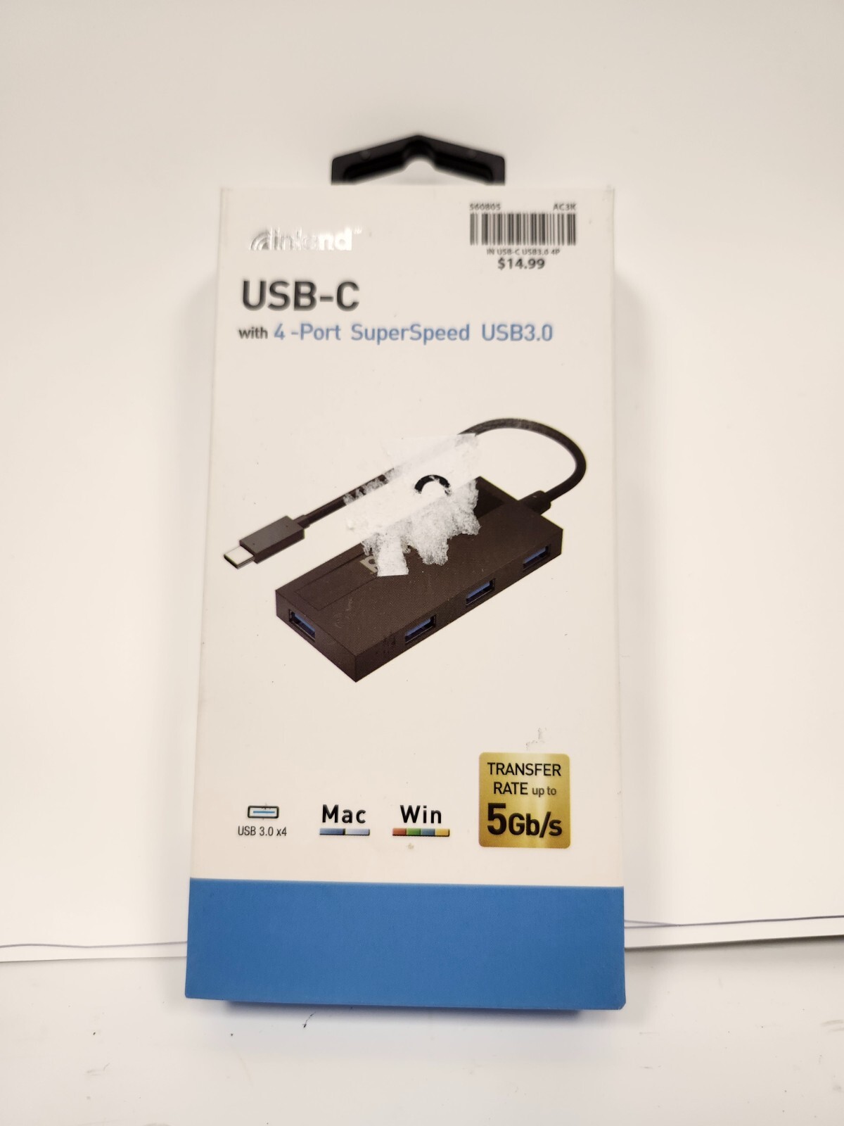 Inland USB-C With 4-Port SuperSpeed USB 3.0