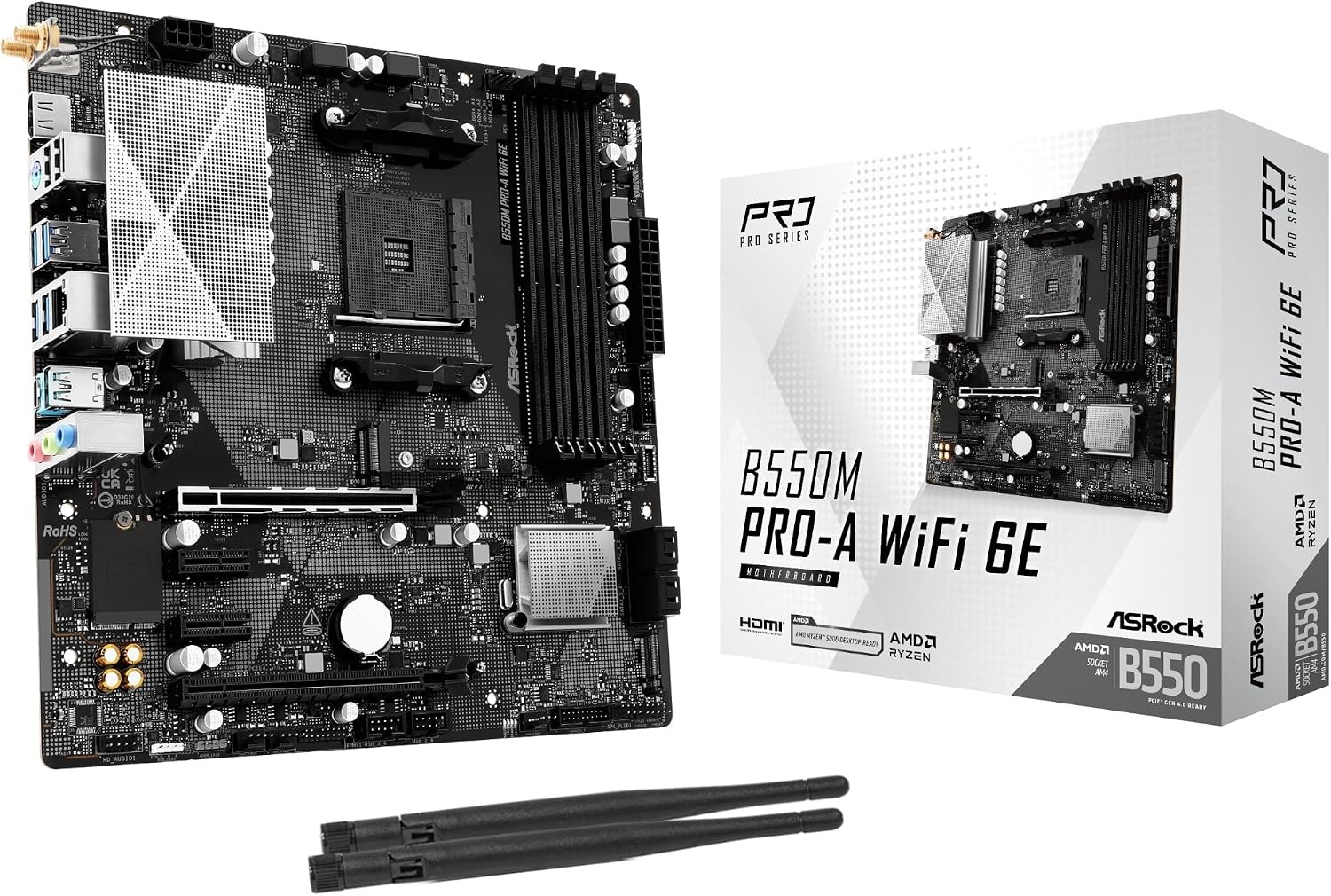 ASRock B550M Pro-A WiFi 6E AM4 DDR4 Micro-ATX Motherboard