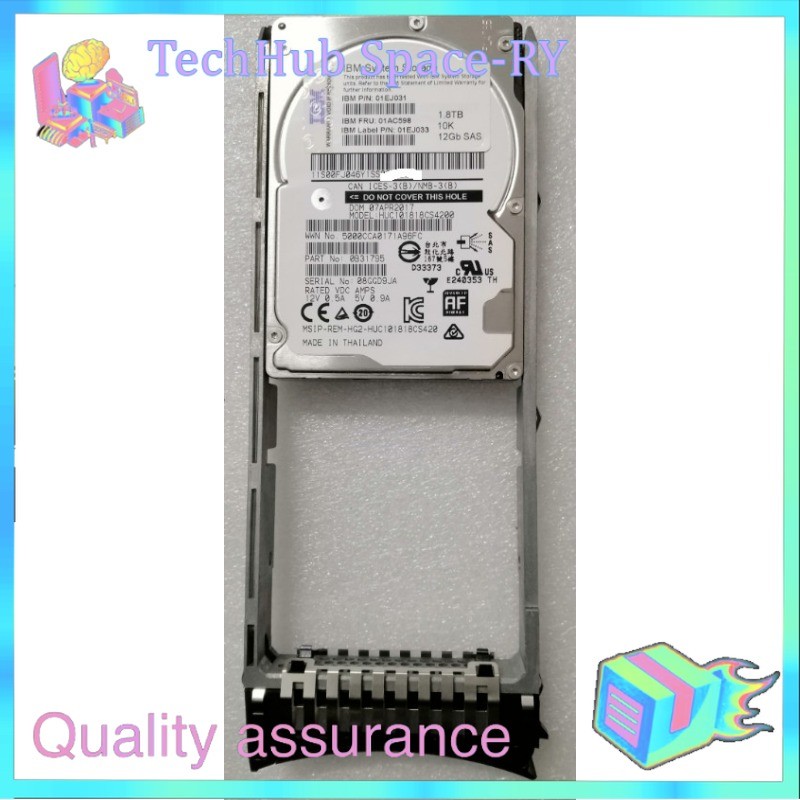 New IBM 01AC598 01EJ027 01EJ029 GEN2 1.8T10K 12GB 2.5SAS V5000 01NN112 01NN114