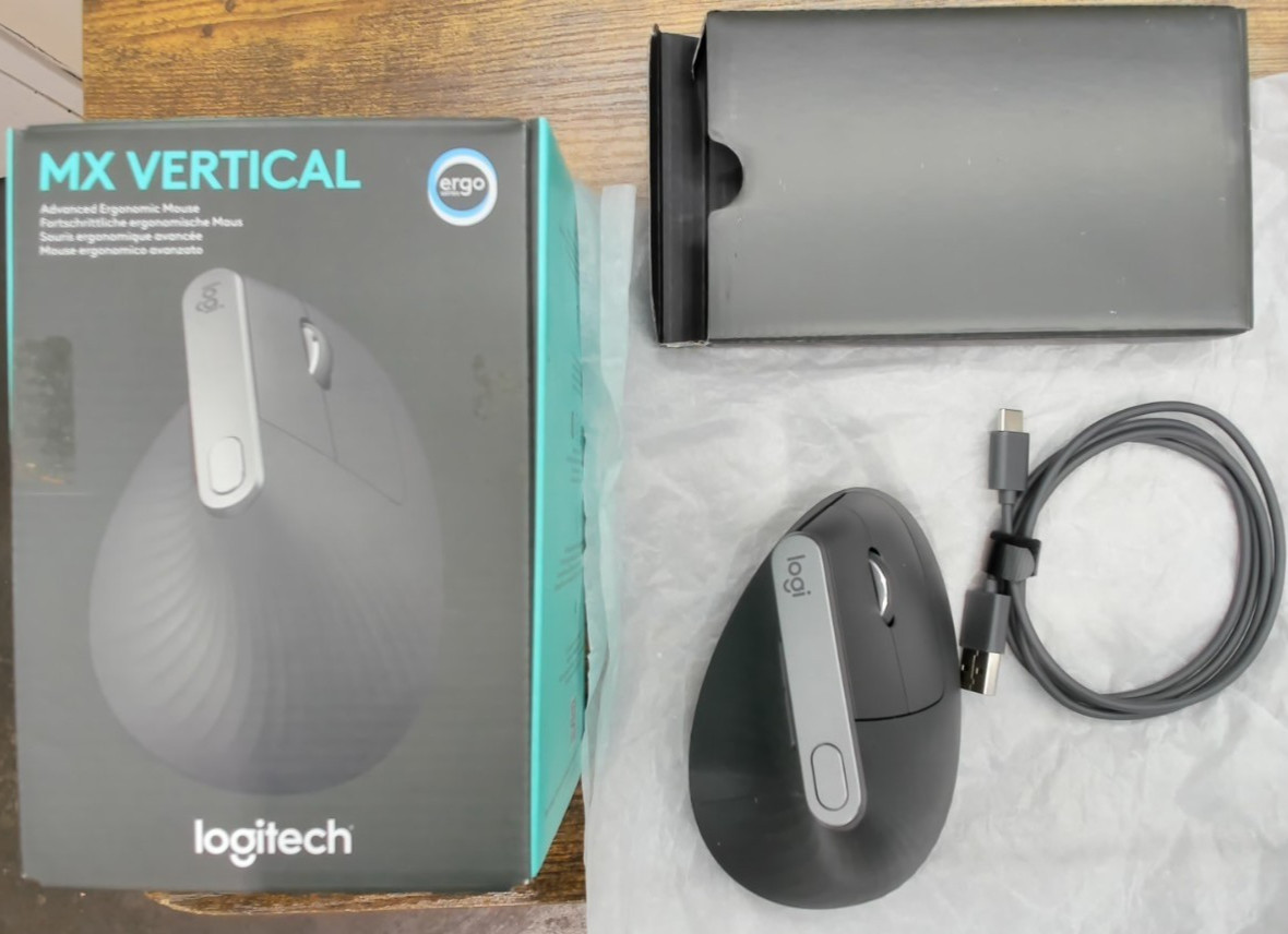 Logitech MX Vertical Wireless Bluetooth Mouse (PRE-OWNED)