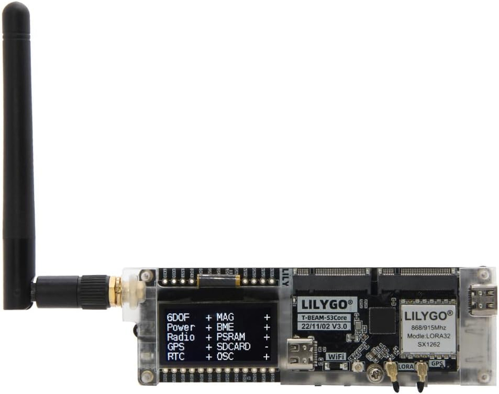 LoRa Development Board T-Beam Supreme ESP32 S3 GPS 915 MHz LoRa SX1262
