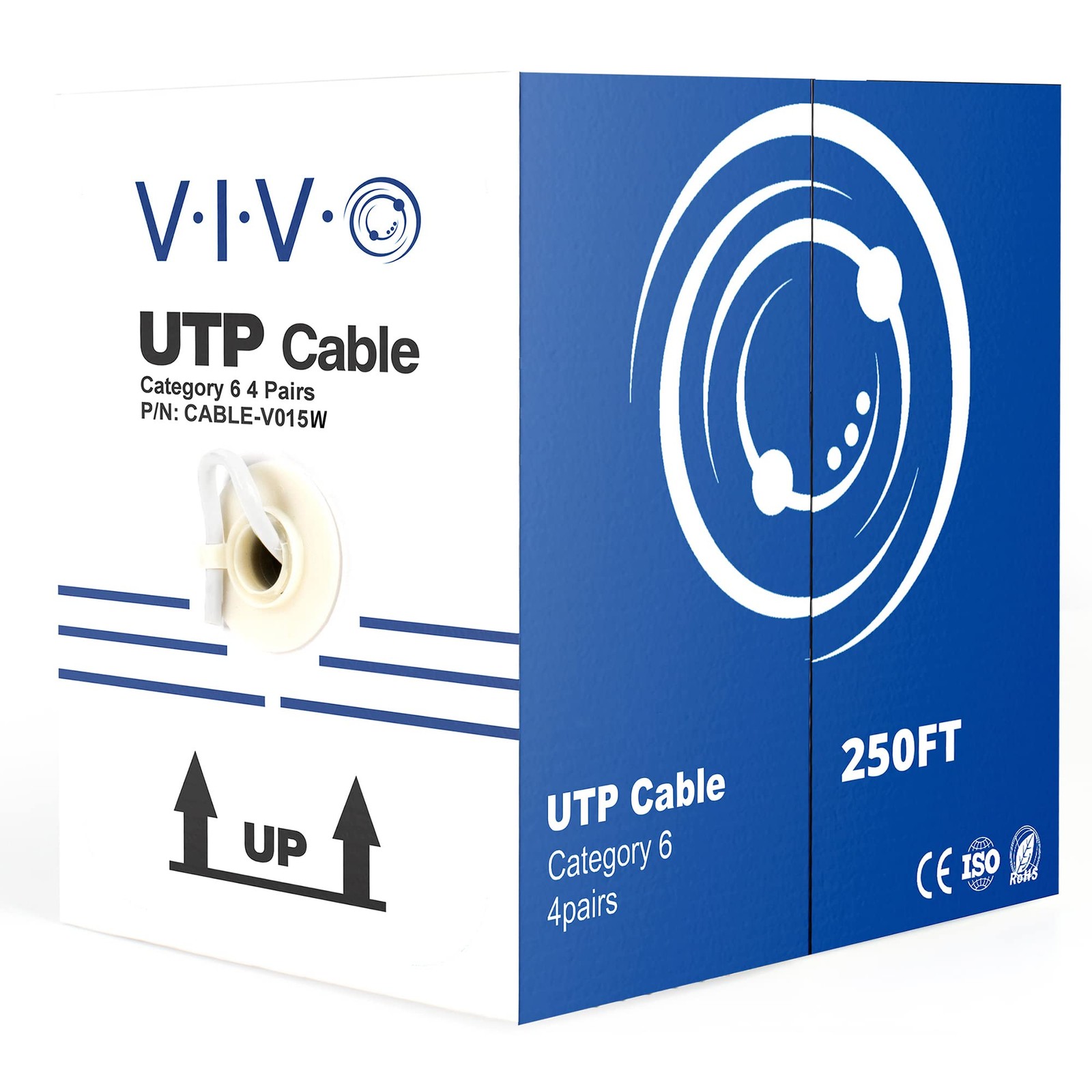 White 250ft Bulk Cat6 Wire, CABLE-V015W