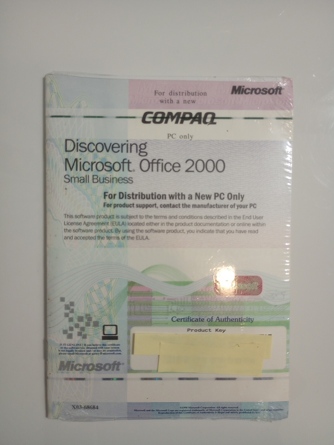 COMPAQ Discovering Microsoft Office 2000 Small Business- New Sealed 