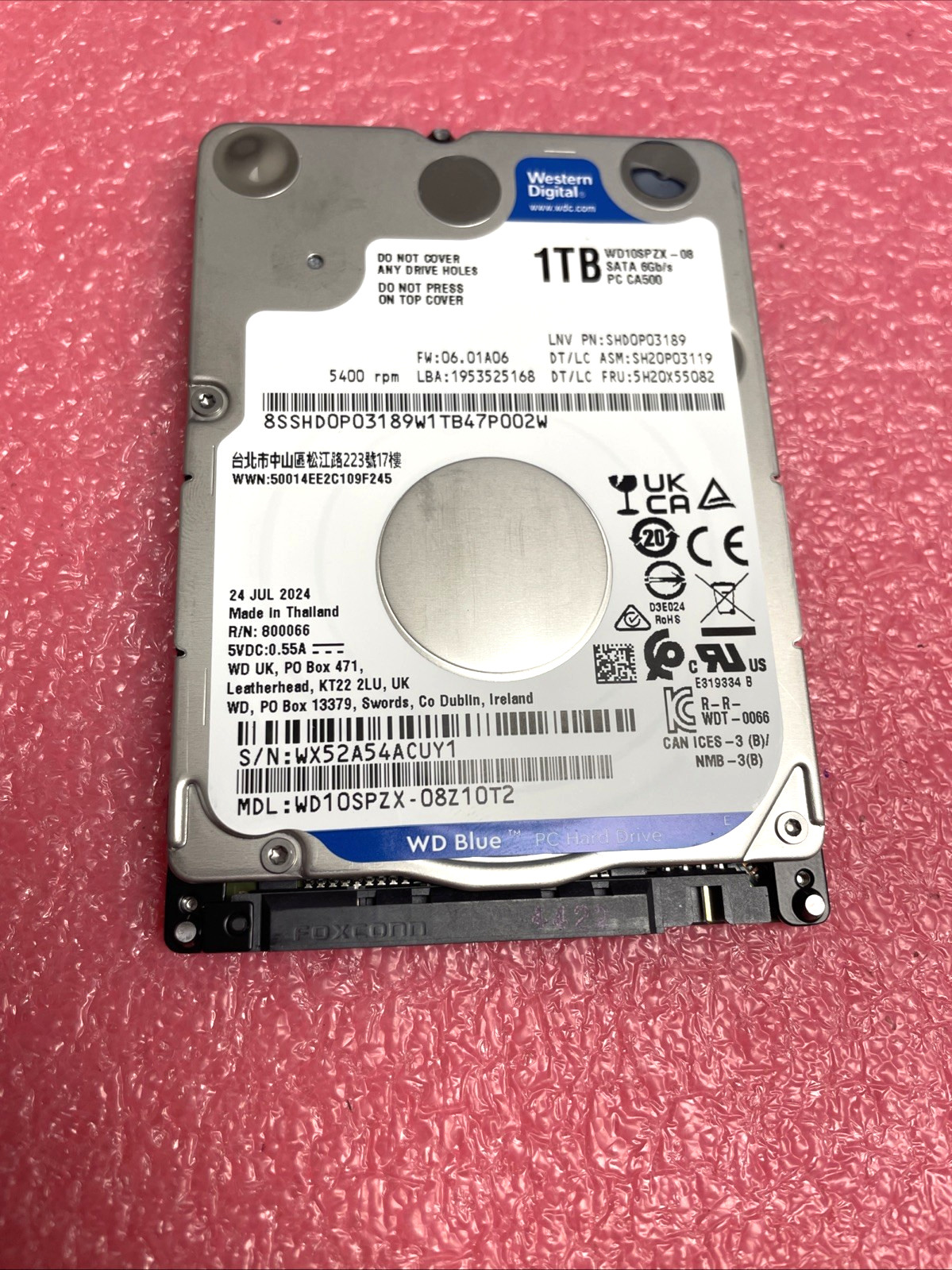 NEW OPEN BOX Western Digital Hard Drive 1TB WD10SPZX-08Z10T2.