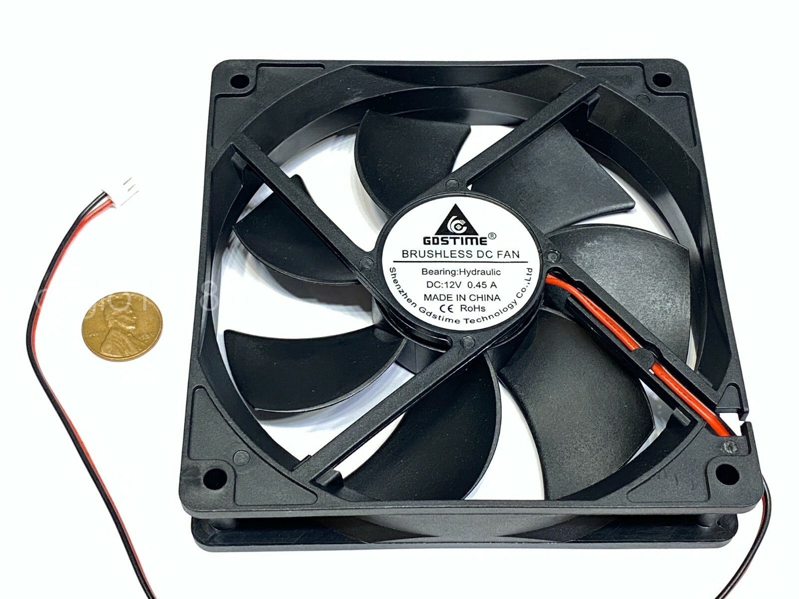 GDSTIME Computer Case fan Large 12V 2Pin 120mm 25mm gda blower 1225 12025