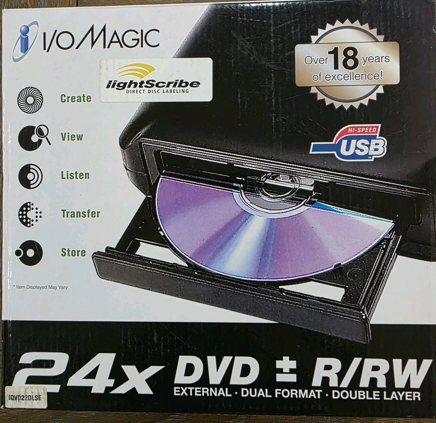 I/O Magic External DVD R/Rw Dual Format Double Layer DVD Drive, LightScribe