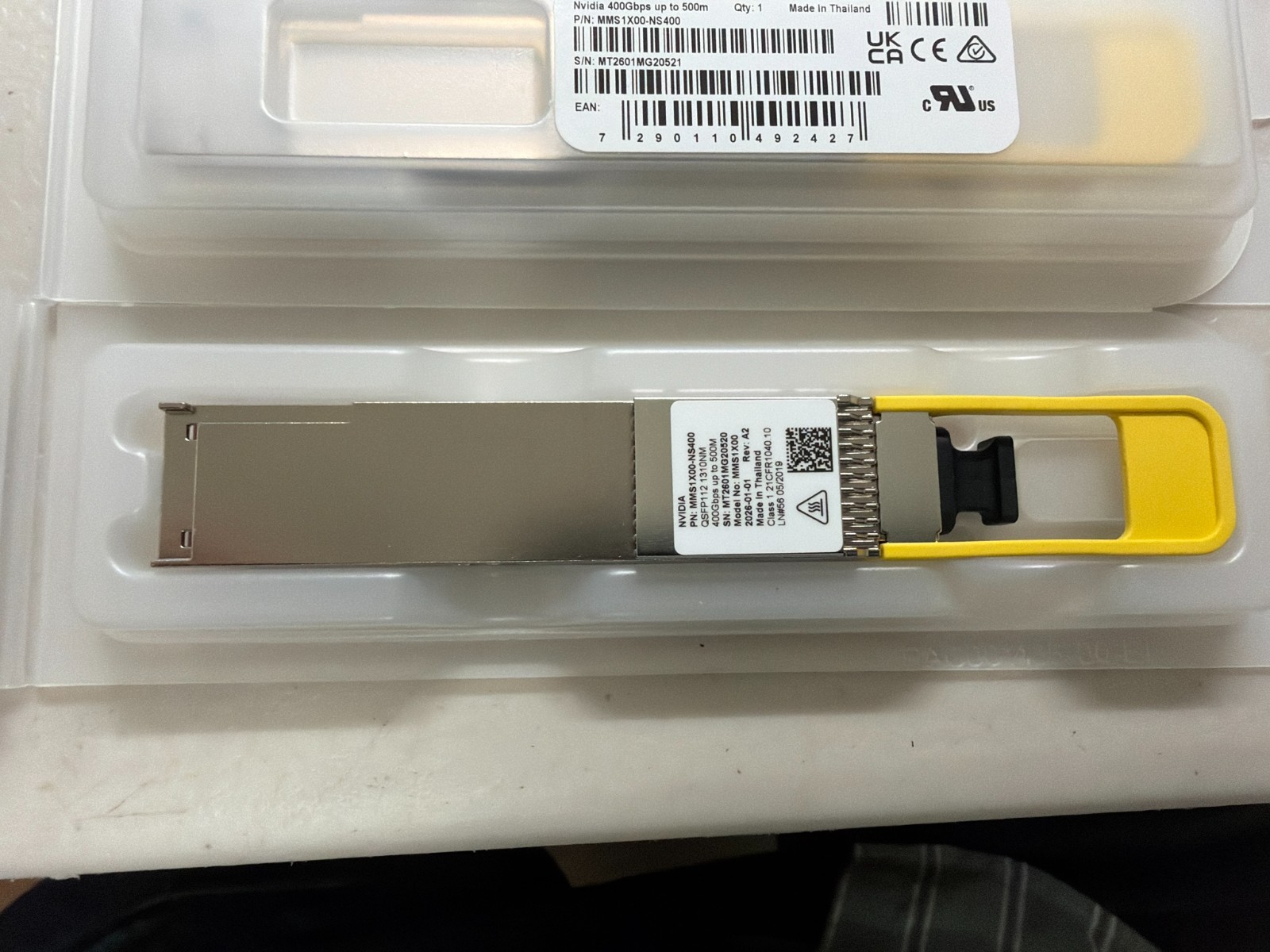 NEW NVIDIA MMS1X00-NS400 400Gbps QSFP112 NDR Single Port Transceiver Module