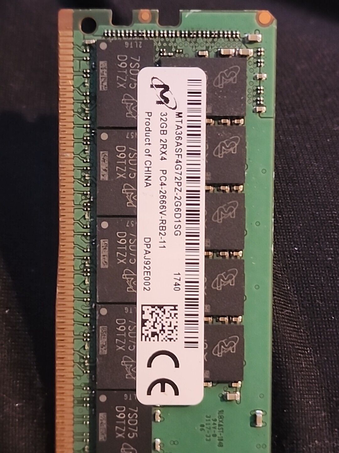 Lot Of 70 32GB Micron MTA36ASF4G72PZ2G6D1  DDR4 SDRAM Memory Data Center Server