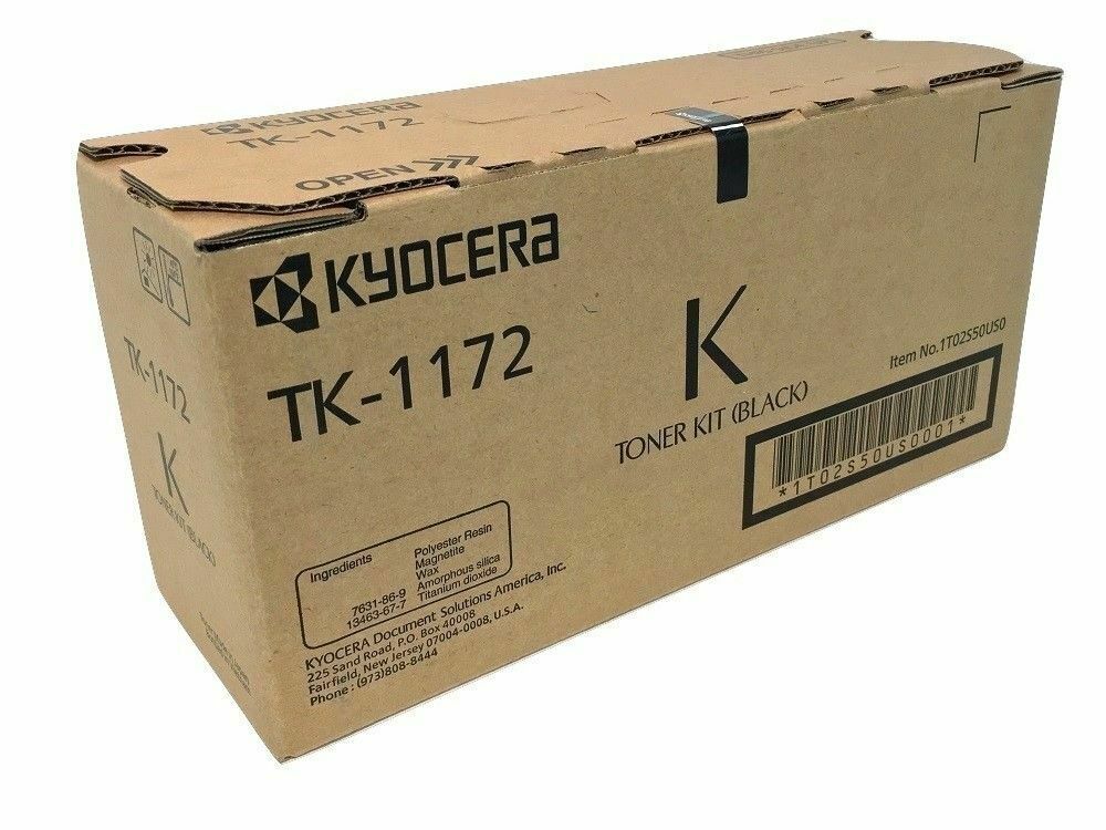 Genuine Kyocera TK-1172 Black Toner Cartridge TK1172, 1T02S50US0