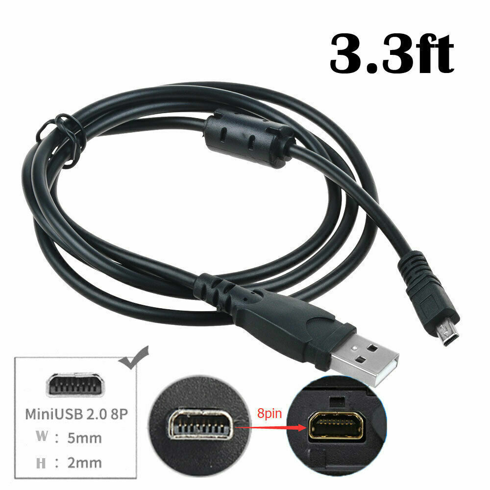 Fite ON USB Data Cable Cord for Insignia CAMERA NS-DSC7B09 NS-DSC7P09 NS-DSC7S09