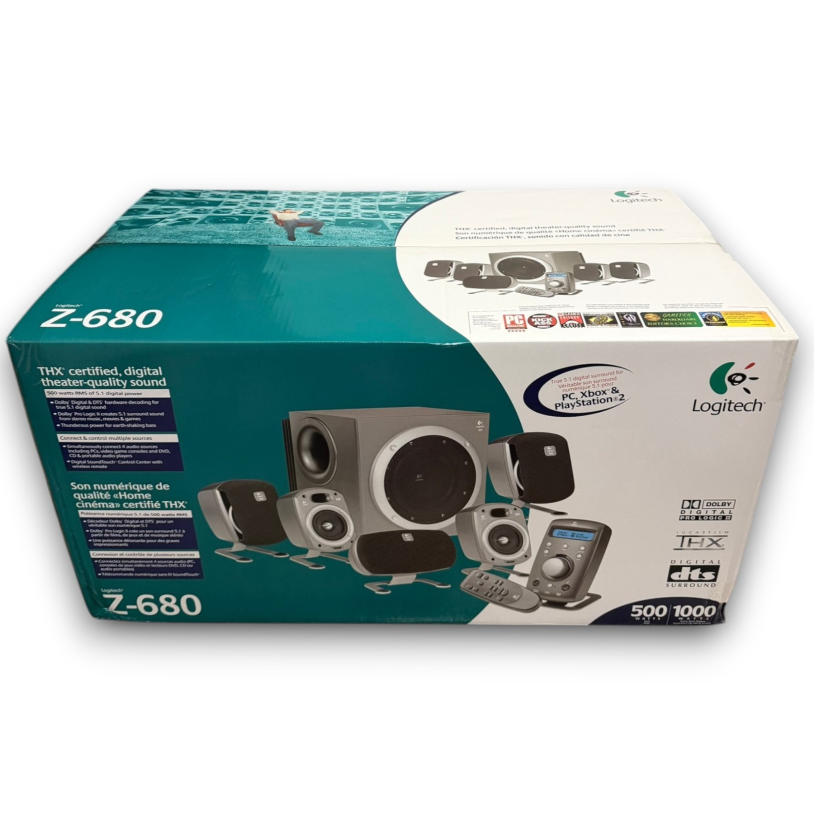 Logitech Z-680 5.1 Surround Sound System THX Certified 500W Factory Sealed - New