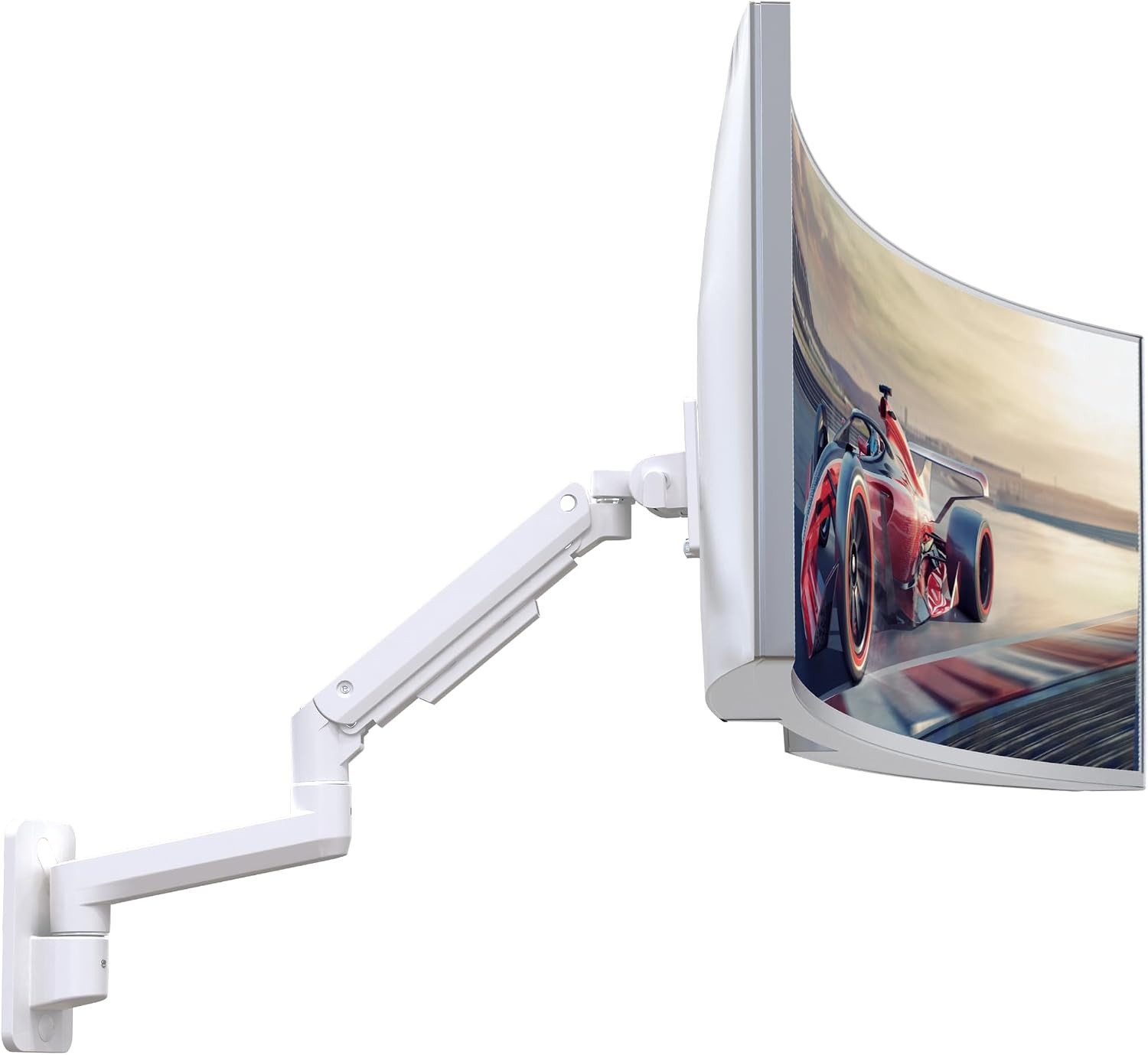 QUARX Heavy-Duty Monitor Wall Mount for 17-49" Ultrawide Screen White NEW SEALED