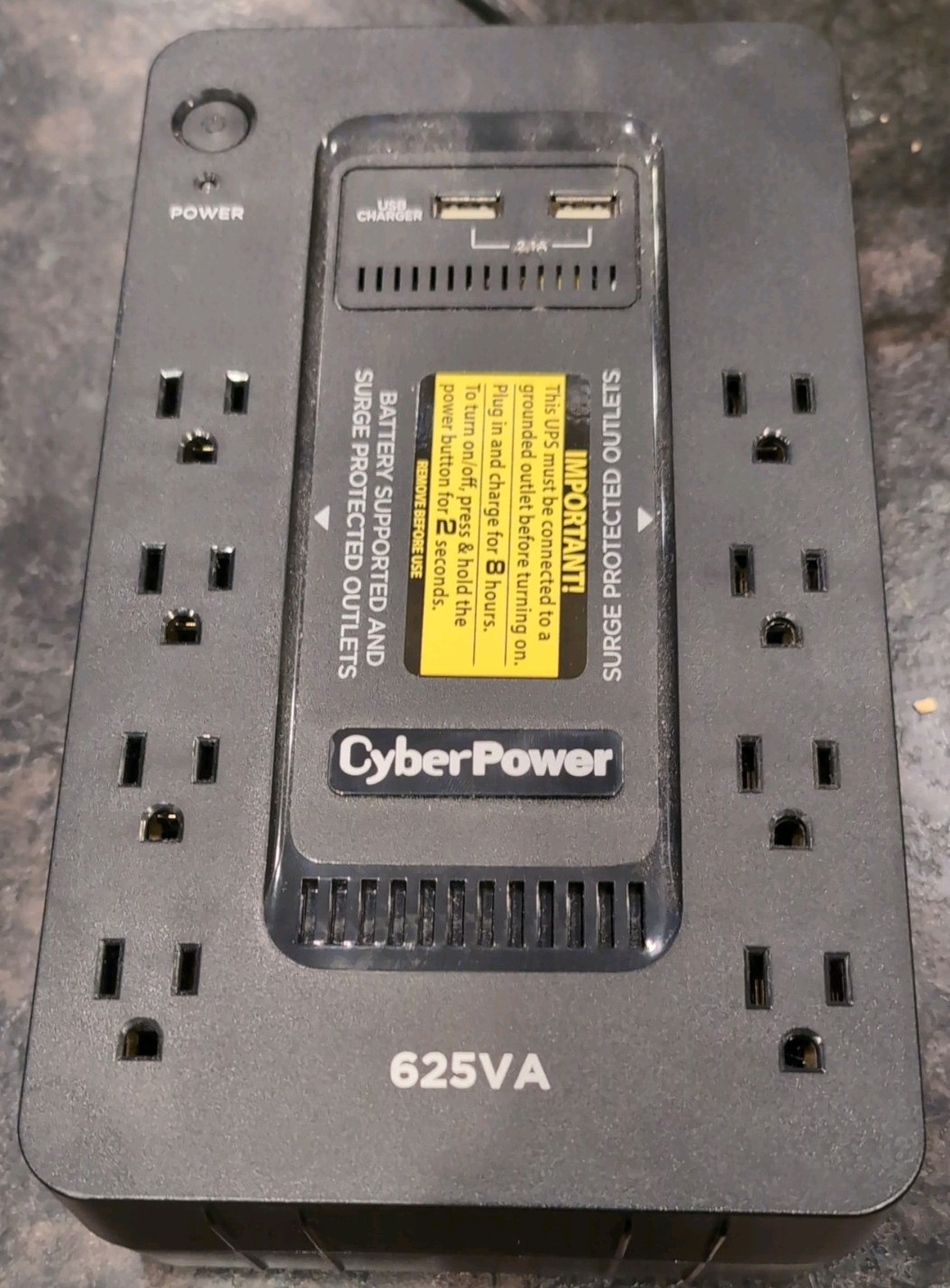 CyberPower ST625U Standby UPS Systems - 625VA/360W, 120 VAC, NEMA 5-15P, Compact