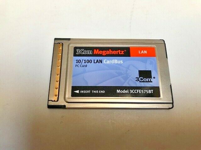 3COM 10/100 PCMCIA LAN CARD 3CCFE575BT CARD ONLY NO CABLE - USA SELLER