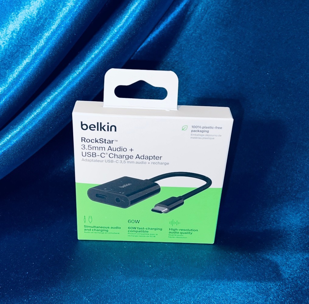 Belkin Rockstar 3.5mm Audio + USB-C Charge Adapter - NPA004btBK