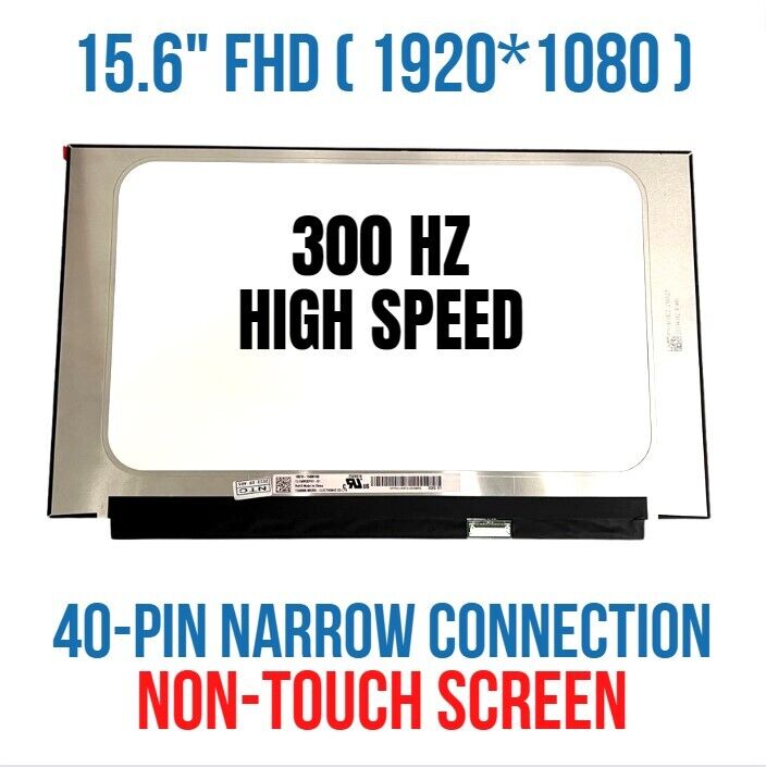New LCD Screen TL156VDXP01-01 300Hz 40 Pin Narrow FHD IPS 1920x1080