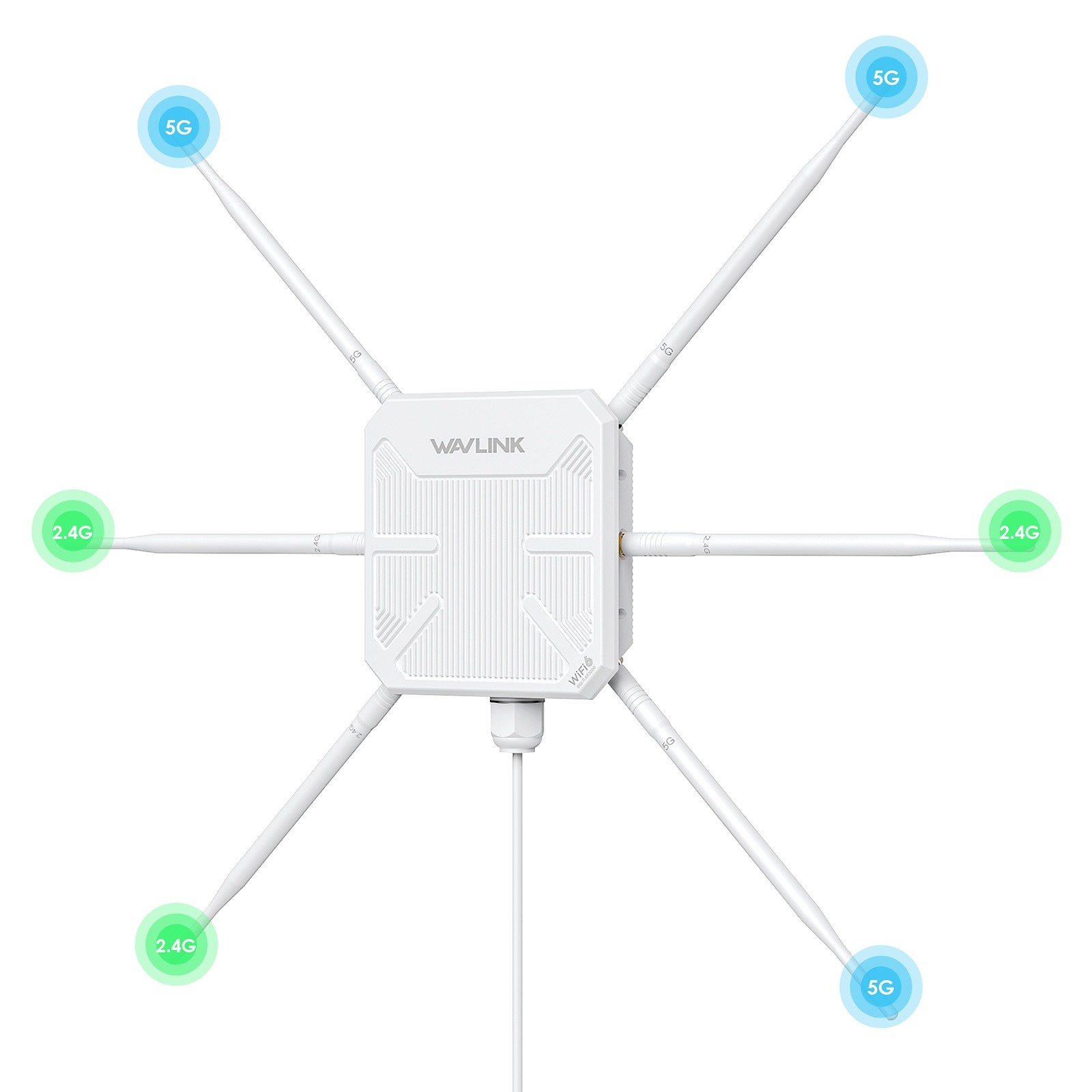 WAVLINK AERIAL HD9S AX3000 Outdoor WiFi 6 Extender, 6x7dBi, IP67, New
