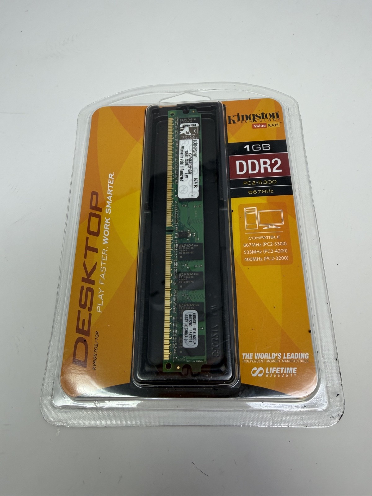 Kingston PC2-5300 DDR2-667 1GB DIMM 667MHz SDRAM RAM Desktop Computer Memory RAM