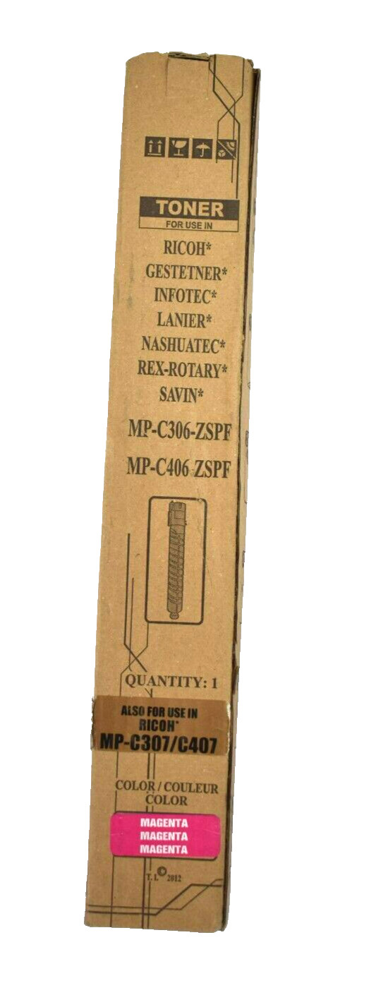 Magenta Toner Cartridge Compatible With Ricoh Gestetner Lanier SavinMP-C307