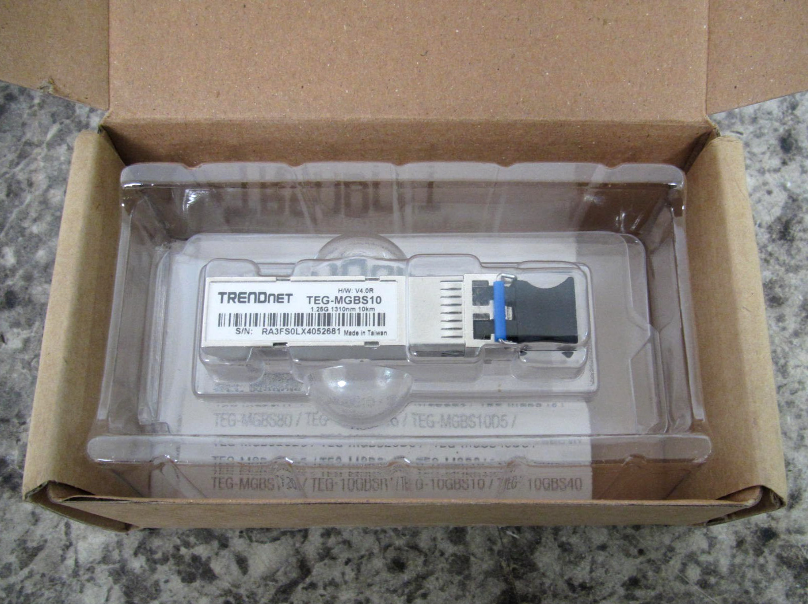 New TRENDnet TEG-MGBS10 1.25G 1310nm 10km Mini-GBIC Single-Mode LC Module