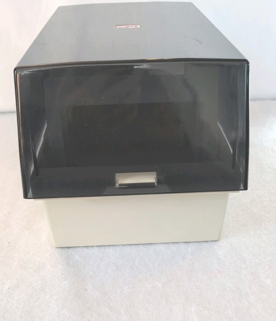 Vintage 1986 ALS Industries 5 1/4 Inch Floppy Disc Storage Case Smoke Lid