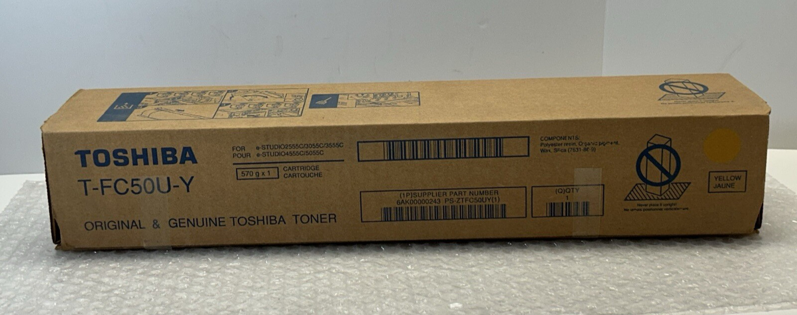 Toshiba T-FC50U-Y Genuine OEM Yellow Toner 2555C 3055C 3555C 4555C 5055C
