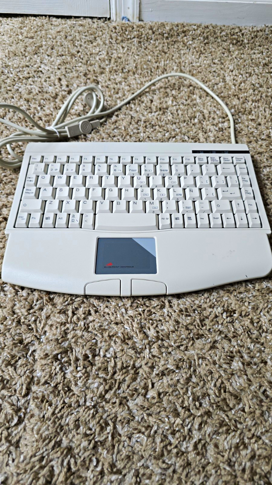 ACK-540 PW Keyboard with Glide Point Touch Pad With P/S 2 Connection Untested
