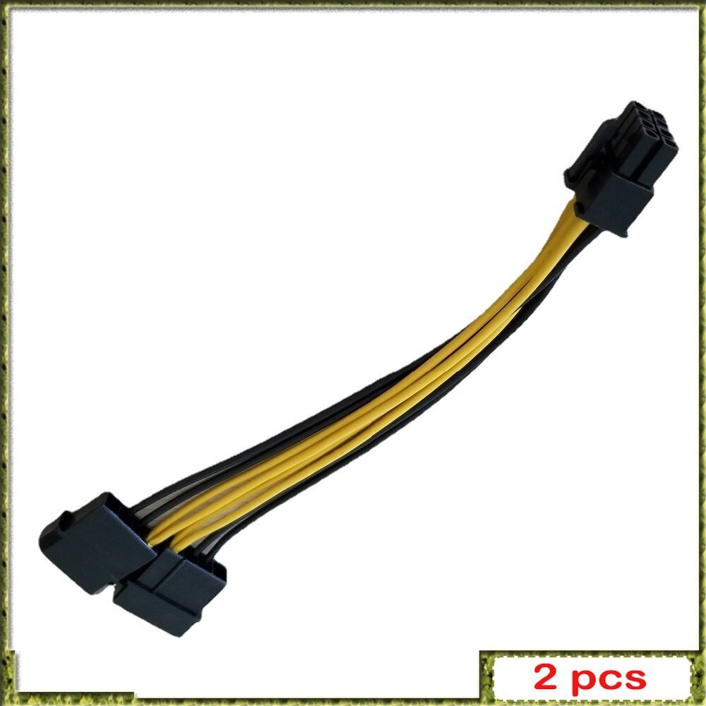 2pcs IDE Cable PC Server Internal Dual 2 IDE Molex CPU 8Pin 8p Converter Power