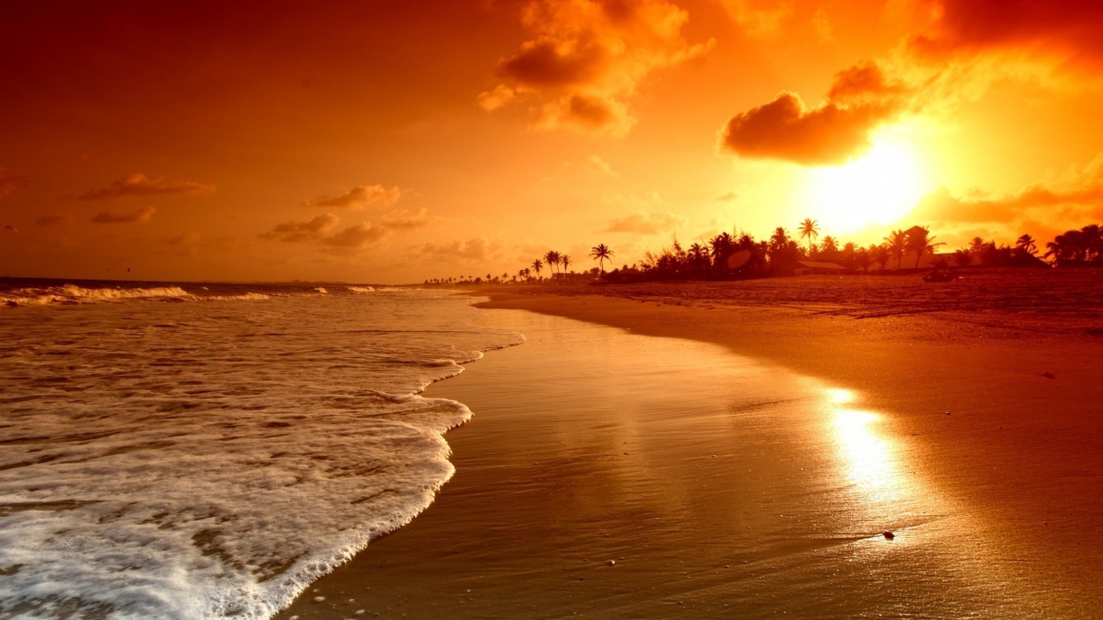 Landscape sunset sunlight sun beach nature sea Custom Gaming Mat Desk