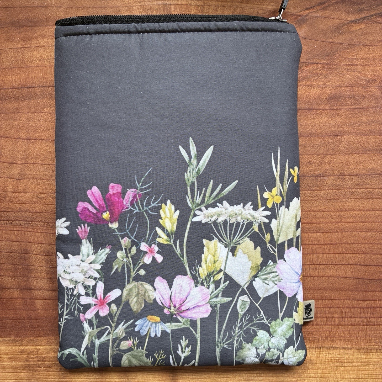 iPad mini or tablet or book bag/sleeve, double sided floral pattern, bookbeau