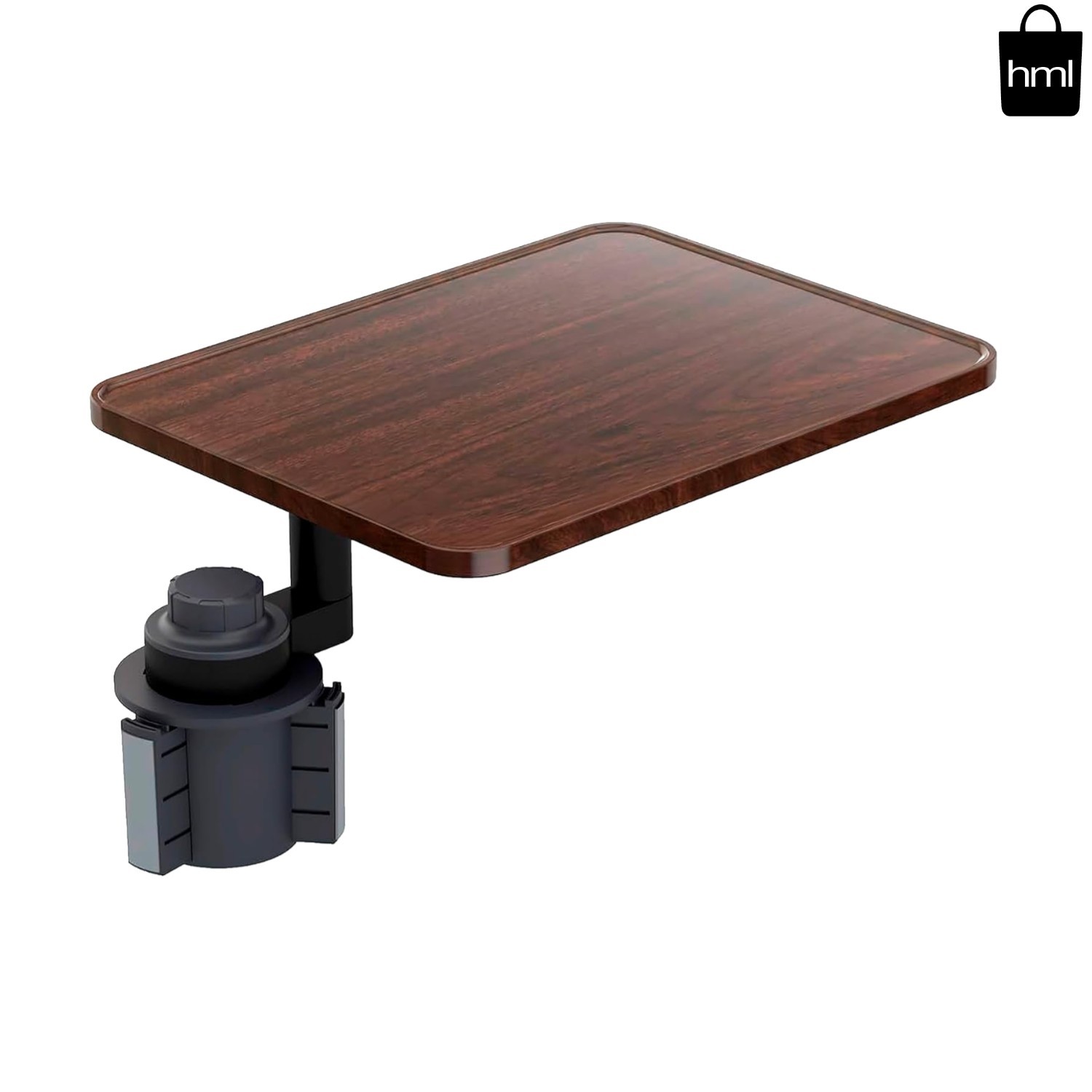 360° Rotating Wood Car Tray & Desk for Laptop - Steering Wheel Cup Holder T