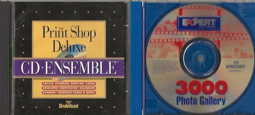 Broderbund The Print Shop Deluxe CD ENSEMBLE Windows CD-ROM + Photo Gallery