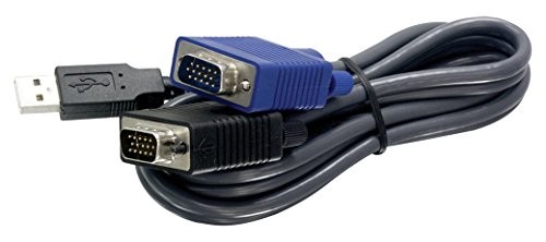 Trendnet 2-In-1 Usb Vga Kvm Cable, 1.83M (6 Feet), Vga-svga Hdb 15-Pin