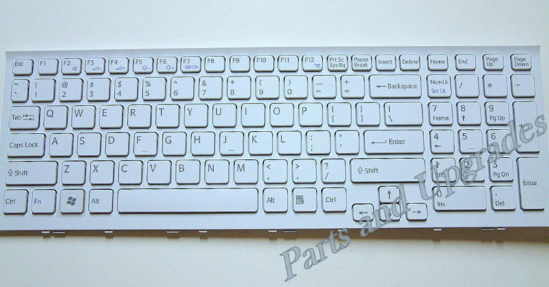 Sony Vaio VPCEH3CFX VPCEH3CFX/W VPCEH3HFX VPCEH3HFX/W White Keyboard W/Frame NEW