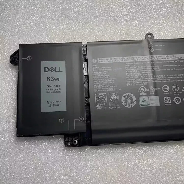 Genuine 63Wh 15.2V 7FMXV Battery For Dell Latitude 5320 7320 7420 7520 Series
