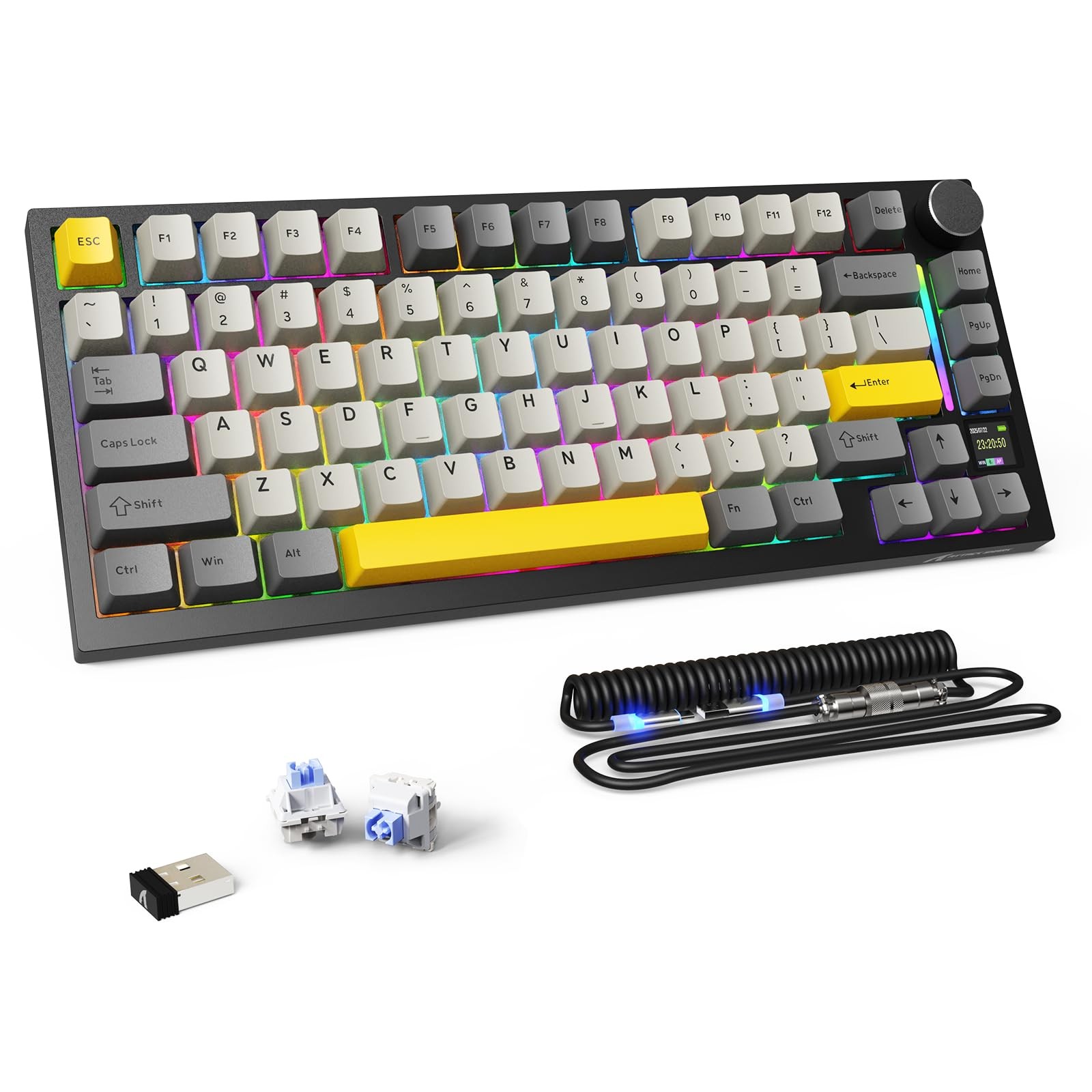 MAMBASNAKE X820 Ultra Wireless Mechanical Keyboard Gray Shark Switch