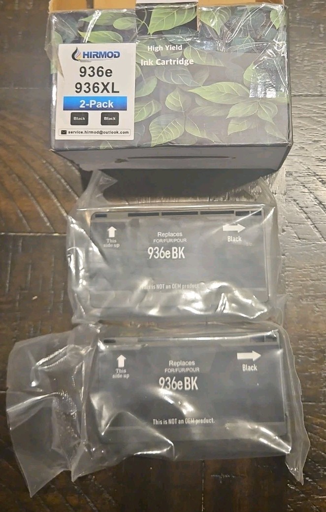 Ink Jet Cartridges 936e/936xl Replacement For HP (Black , 2Pack) Expires:03-2028