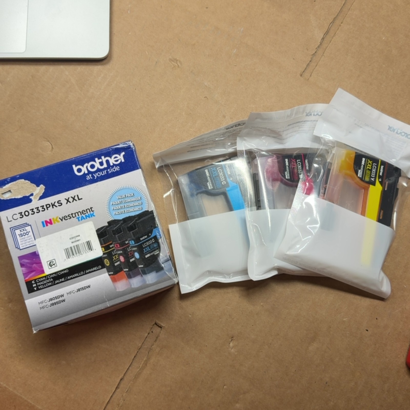 Brother Genuine LC30333PKS 3-Pack Ink Cartridges for Brother MFC-J805DW/J995DW
