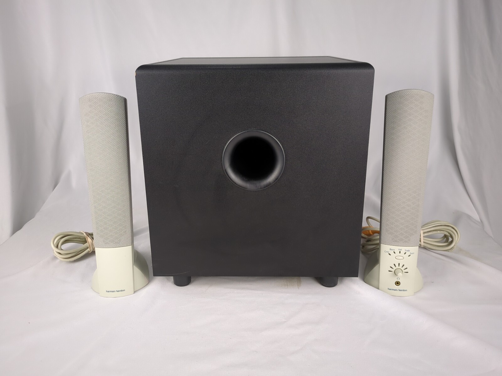 Harman Kardon H/K595 2.1 PC Multimedia Speaker System Subwoofer & Satellites