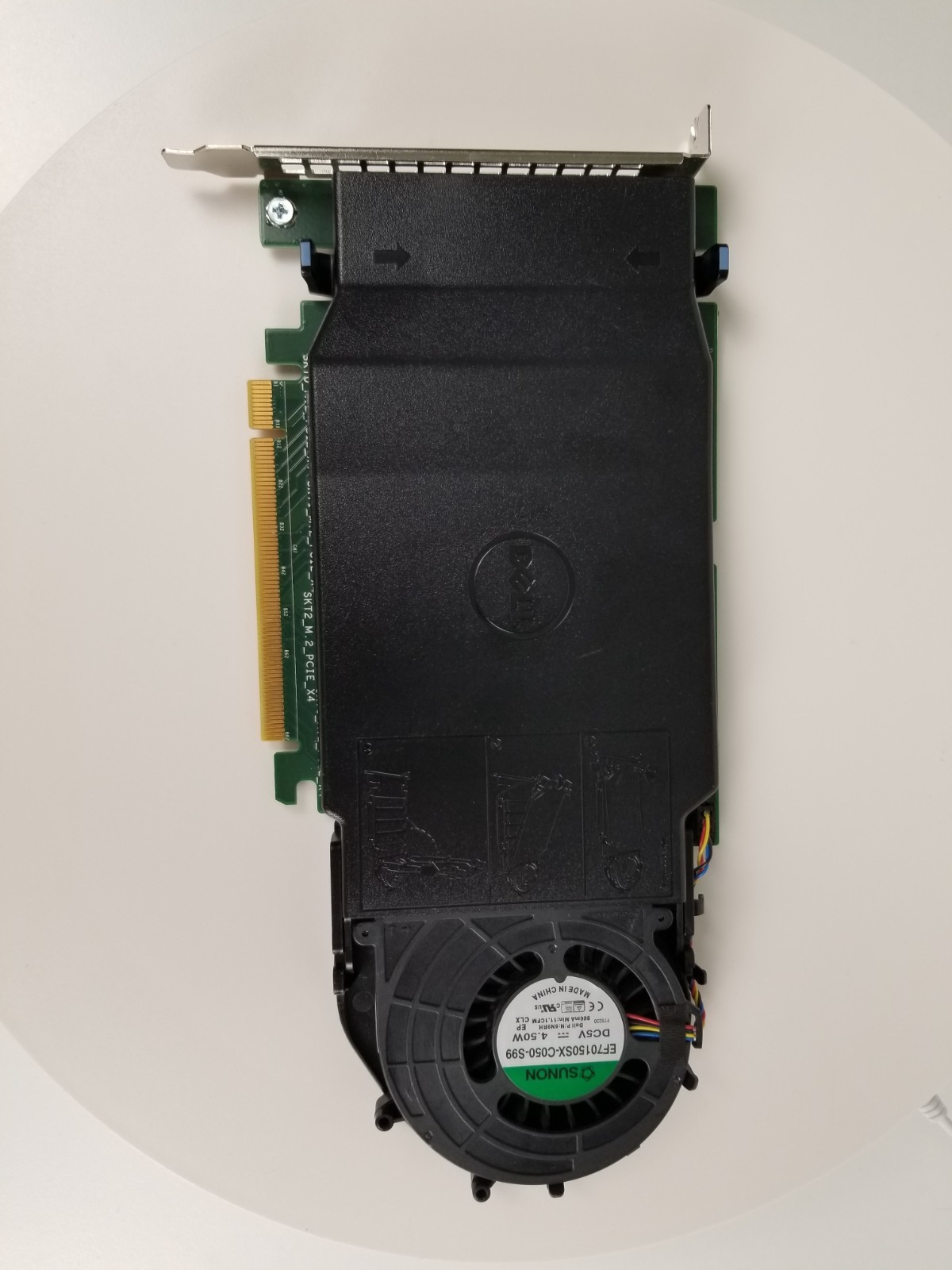 Dell Ultra-Speed PCIe x16 NVMe M.2 SSD Adapter Card w/ Cooling Fan