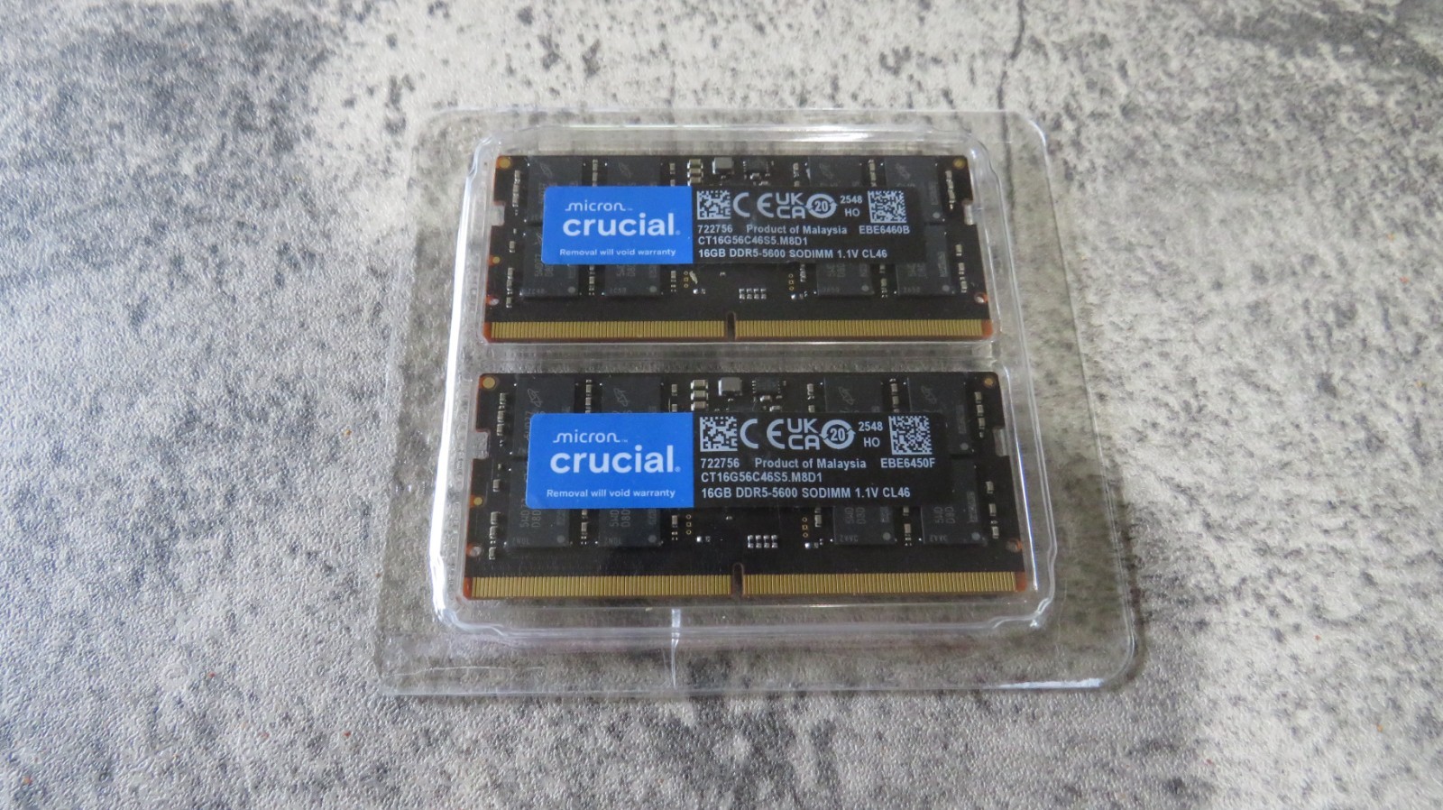 Crucial CT16G56C46S5.M8D1 32GB DDR5 RAM Kit (2x16GB) - Black