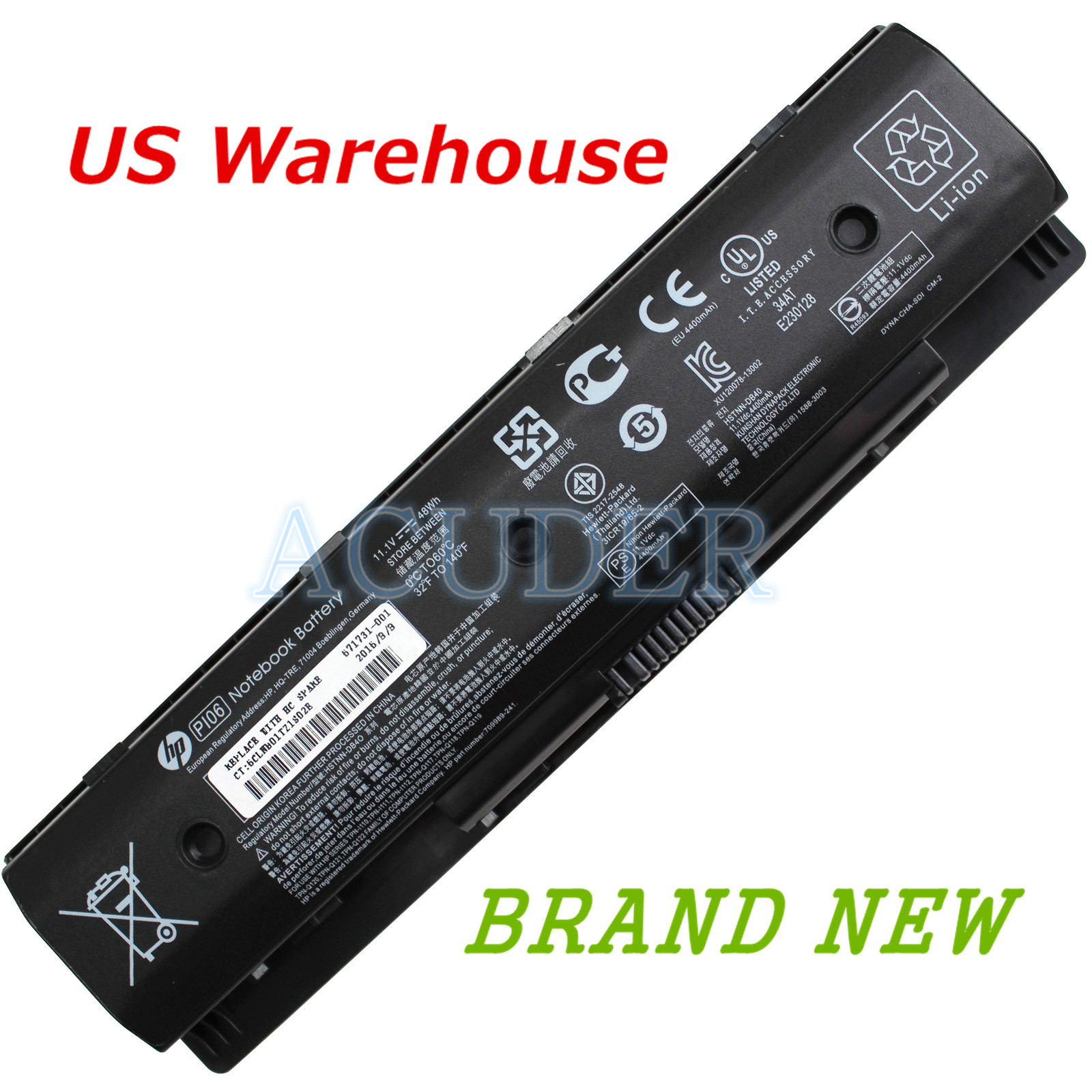 Genuine PI06 Battery HSTNN-LB4N 710416-001 709988-421 Envy 15-J000 PI06XL