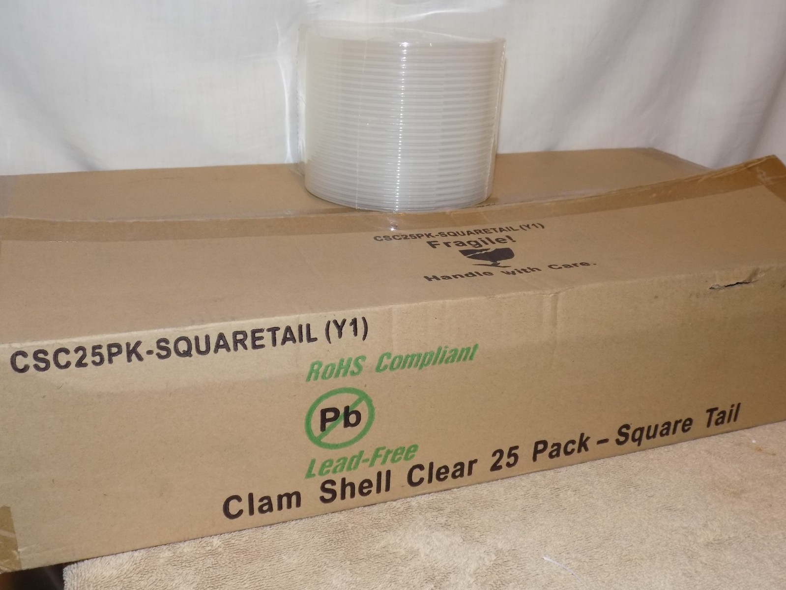 Clear Round ClamShell CD/DVD Case Lot 200