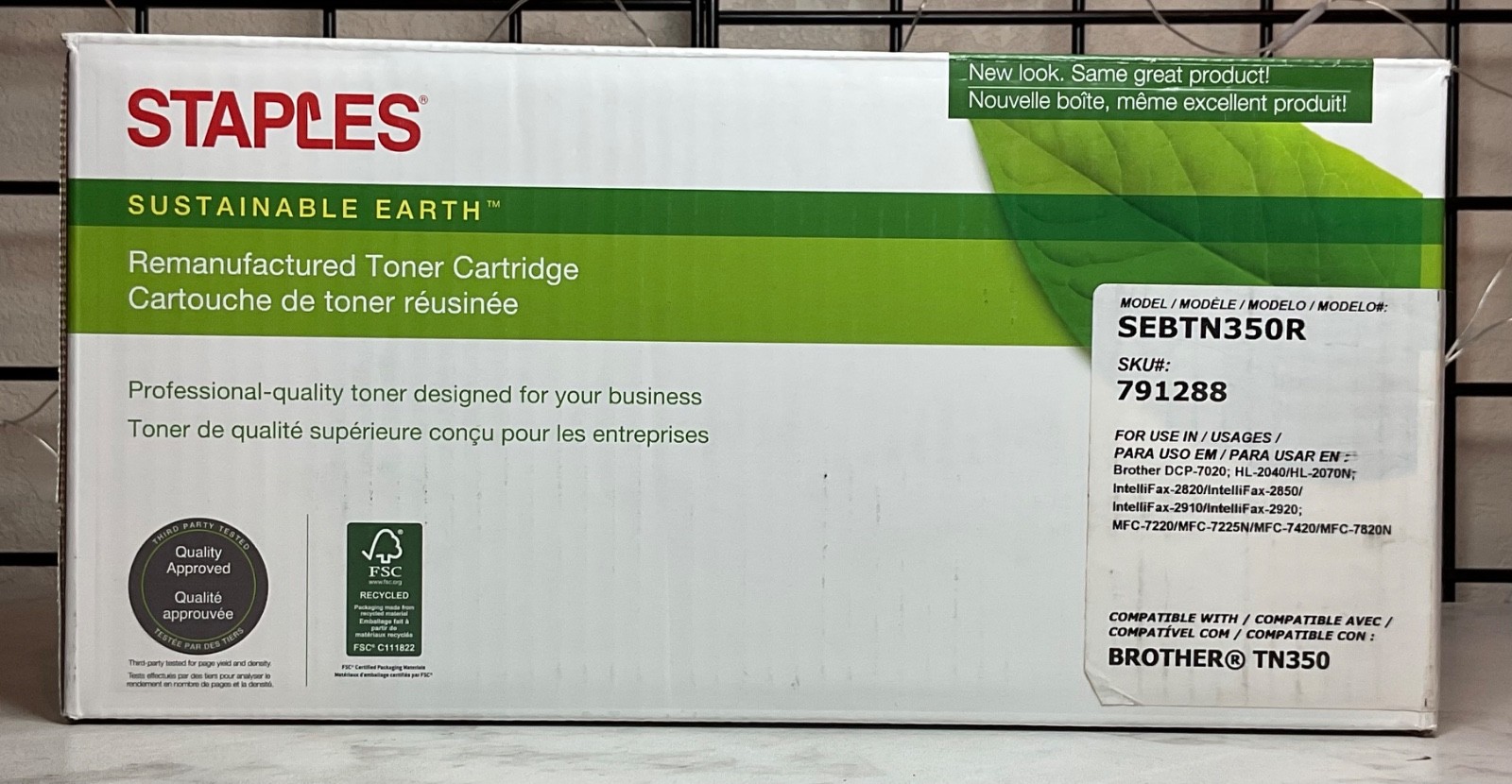 NIB Sustainable Earth  Black Laser Toner Cartridge SEBTN350R NIB