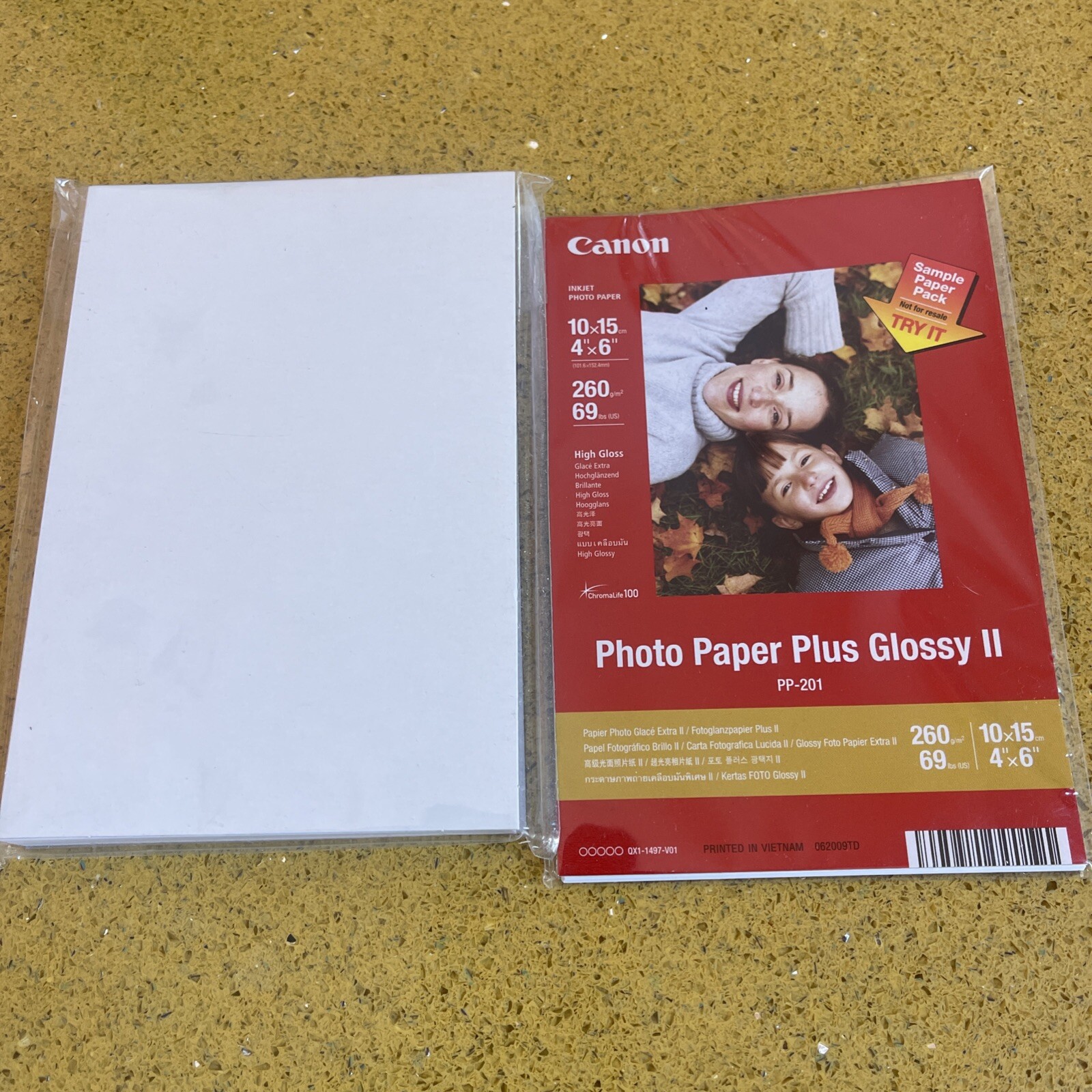 4 X 6 GLOSSY PHOTO PAPER 55 Sheets In Two Sealed Packs,NEW