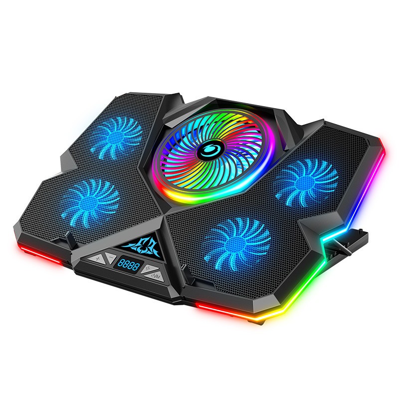 Laptop Cooling Pad for 12-17 Inch, Gaming Laptop Cooler with 5 Quiet Fans, RGB