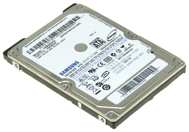 HARD DRIVE SAMSUNG SpinPoint M5S HM080GI 80GB 5.4K 8MB SATA 2.5'' 