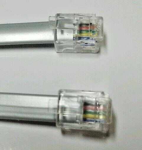 (10 pcs) Phone cable, RJ11 / RJ12 (4P6C/6P6C), Straight - 25FT DATA /HQ .
